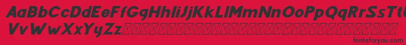 Fenord Italic Font – Black Fonts on Red Background