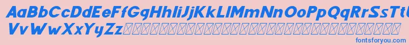 Шрифт Fenord Italic – синие шрифты на розовом фоне