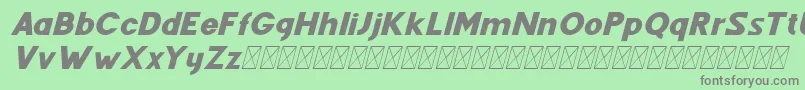 Fenord Italic Font – Gray Fonts on Green Background