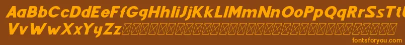 Fenord Italic Font – Orange Fonts on Brown Background