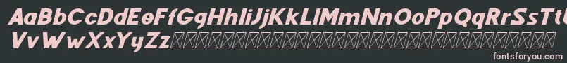 Шрифт Fenord Italic – розовые шрифты на чёрном фоне