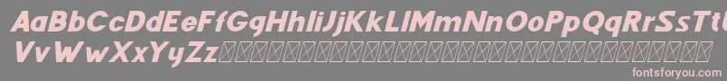 フォントFenord Italic – 灰色の背景にピンクのフォント