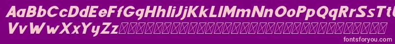Fenord Italic Font – Pink Fonts on Purple Background