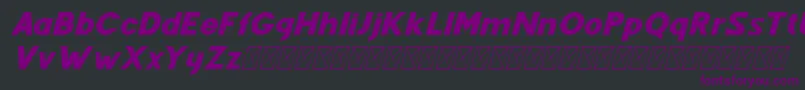 Fenord Italic-fontti – violetit fontit mustalla taustalla