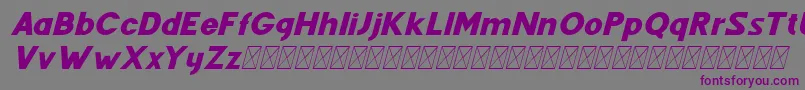 フォントFenord Italic – 紫色のフォント、灰色の背景
