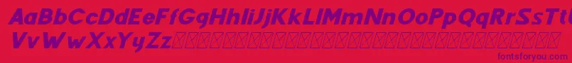 Fenord Italic Font – Purple Fonts on Red Background