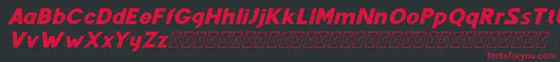 Fenord Italic Font – Red Fonts on Black Background