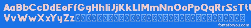 Fenord Regular Font – Pink Fonts on Blue Background