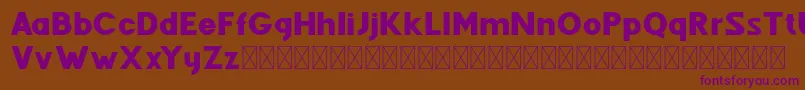 Fenord Regular Font – Purple Fonts on Brown Background