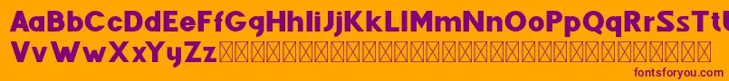 Fenord Regular Font – Purple Fonts on Orange Background
