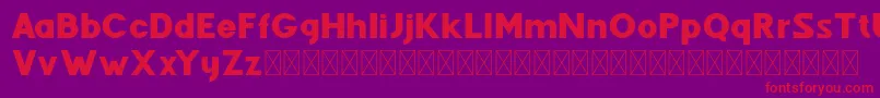 Fenord Regular Font – Red Fonts on Purple Background