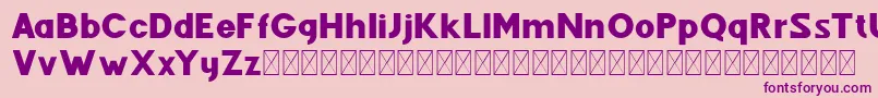 Fenord Regular Font – Purple Fonts on Pink Background