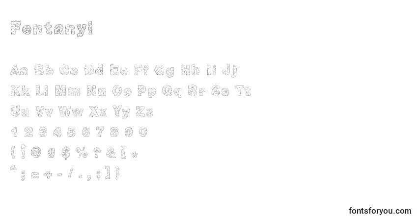 Шрифт Fentanyl – алфавит, цифры, специальные символы