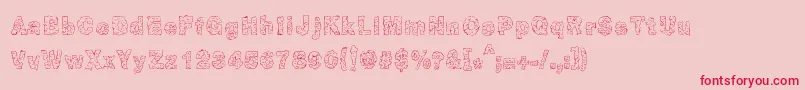 Fentanyl Font – Red Fonts on Pink Background