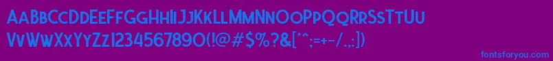 Шрифт Ferghaus Sans DEMO – синие шрифты на фиолетовом фоне