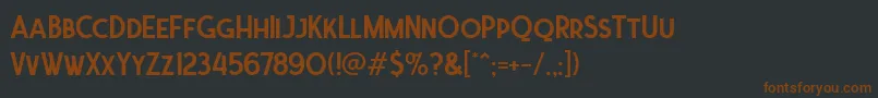 Police Ferghaus Sans DEMO – polices brunes sur fond noir