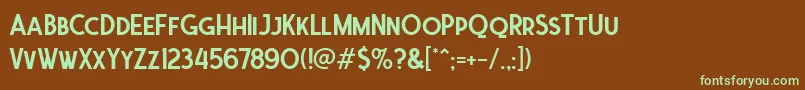 Ferghaus Sans DEMO-fontti – vihreät fontit ruskealla taustalla