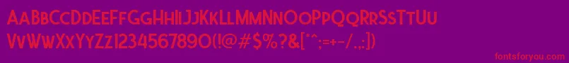 Шрифт Ferghaus Sans DEMO – красные шрифты на фиолетовом фоне