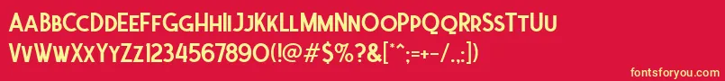 Ferghaus Sans DEMO Font – Yellow Fonts on Red Background