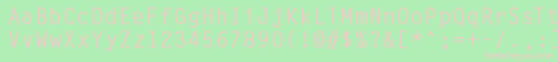 LettergothicMediumRegular Font – Pink Fonts on Green Background