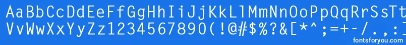 LettergothicMediumRegular Font – White Fonts on Blue Background