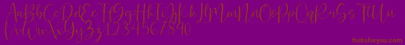 Ferinitta Font – Brown Fonts on Purple Background