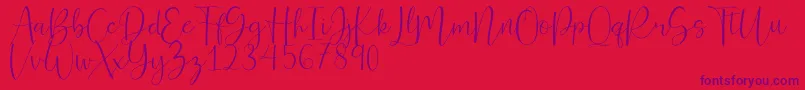 Ferinitta Font – Purple Fonts on Red Background