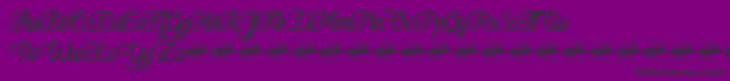 Ferishley Sunshine Font – Black Fonts on Purple Background