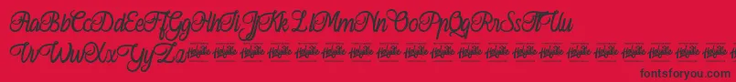 Ferishley Sunshine Font – Black Fonts on Red Background