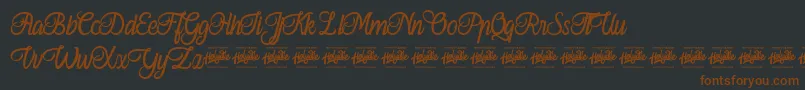 Ferishley Sunshine Font – Brown Fonts on Black Background