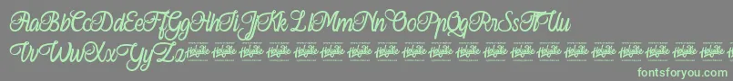 Ferishley Sunshine Font – Green Fonts on Gray Background