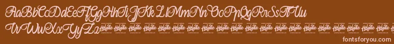 Ferishley Sunshine Font – Pink Fonts on Brown Background