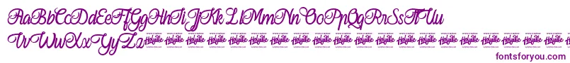 Ferishley Sunshine Font – Purple Fonts on White Background