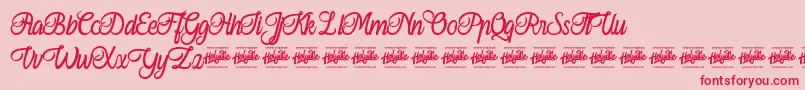 Ferishley Sunshine Font – Red Fonts on Pink Background