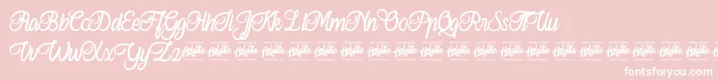 Ferishley Sunshine-Schriftart – Weiße Schriften auf rosa Hintergrund