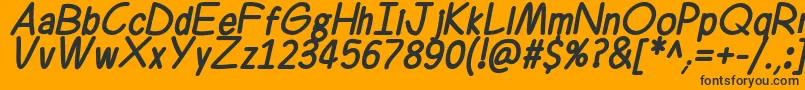 Ferrero Rocker Bold Italic Font – Black Fonts on Orange Background