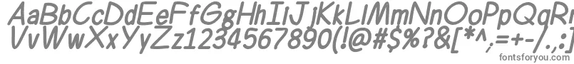 フォントFerrero Rocker Bold Italic – 灰色のフォント