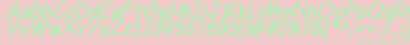 Ferrero Rocker Bold Italic Font – Green Fonts on Pink Background