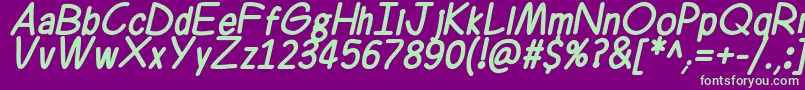 fuente Ferrero Rocker Bold Italic – Fuentes Verdes Sobre Fondo Morado