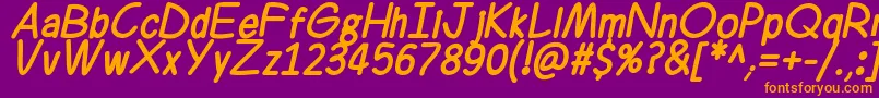 fuente Ferrero Rocker Bold Italic – Fuentes Naranjas Sobre Fondo Morado