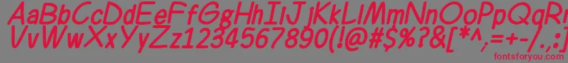 Ferrero Rocker Bold Italic Font – Red Fonts on Gray Background