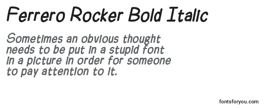 Ferrero Rocker Bold Italic Font