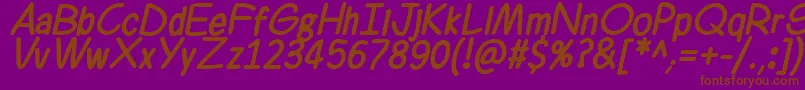 fuente Ferrero Rocker Bold Italic – Fuentes Marrones Sobre Fondo Morado