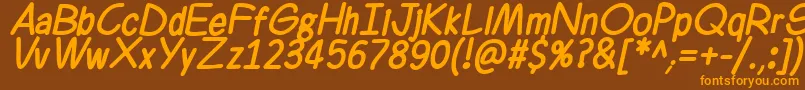 Ferrero Rocker Bold Italic Font – Orange Fonts on Brown Background