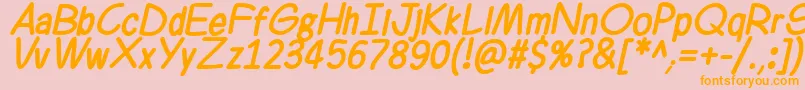 fuente Ferrero Rocker Bold Italic – Fuentes Naranjas Sobre Fondo Rosa