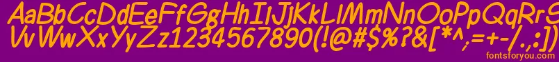 Ferrero Rocker Bold Italic Font – Orange Fonts on Purple Background