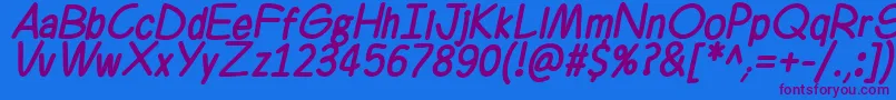 Ferrero Rocker Bold Italic Font – Purple Fonts on Blue Background