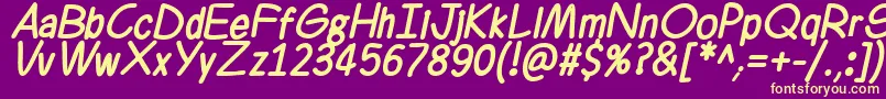 Ferrero Rocker Bold Italic Font – Yellow Fonts on Purple Background