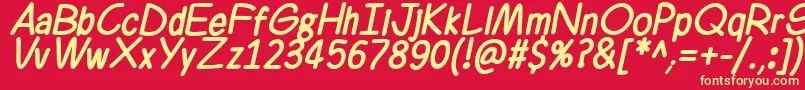 Ferrero Rocker Bold Italic Font – Yellow Fonts on Red Background