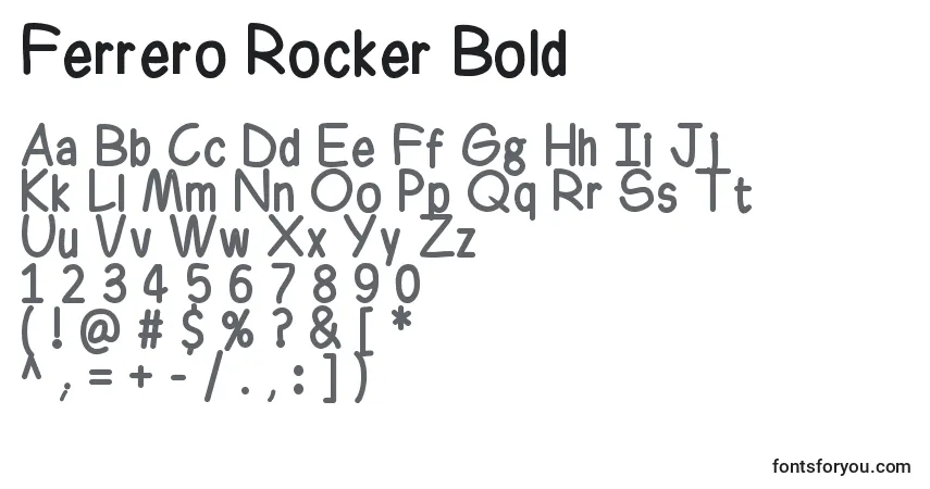 Шрифт Ferrero Rocker Bold – алфавит, цифры, специальные символы
